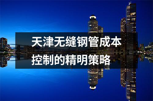 天津無縫鋼管成本控制的精明策略