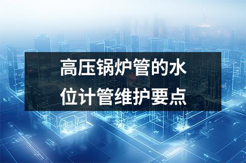 高壓鍋爐管的水位計(jì)管維護(hù)要點(diǎn)